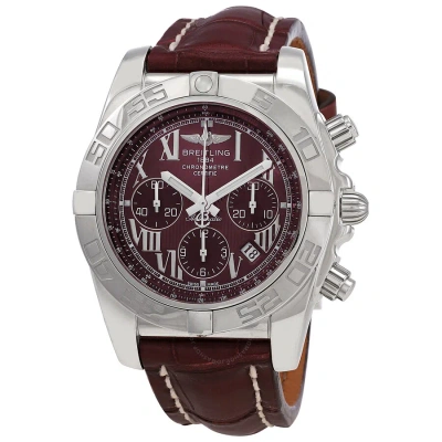 Breitling Chronomat 44 Chronograph Automatic Men's Watch Ab011012/k522.735p.a20ba.1 In Burgundy