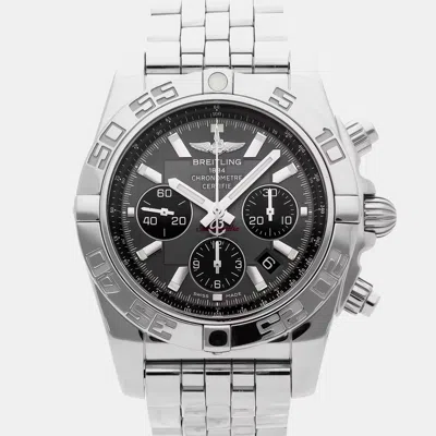 Pre-owned Breitling Chronomat Ab011012/f546 Grey Stainless Steel Automatic Men's Watches 44mm