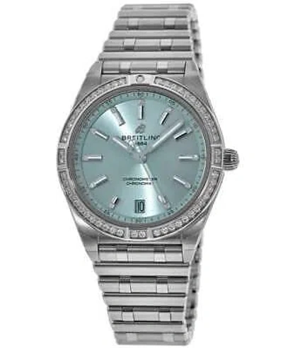 Pre-owned Breitling Chronomat Automatic 36 Ice Blue Dial Women's Watch G10380591c1g1