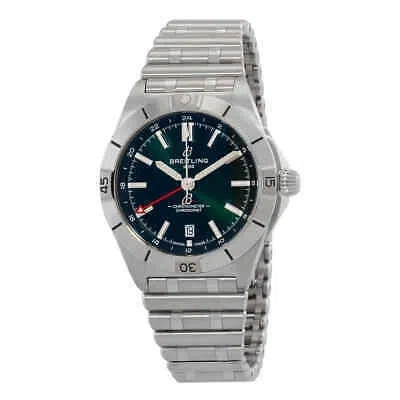 Pre-owned Breitling Chronomat Automatic Chronometer Green Dial Men's Watch A32398101l1a1