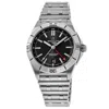 Breitling Chronomat Automatic Gmt 40 Black Dial Steel Men's Watch A32398101b1a1 In Black
