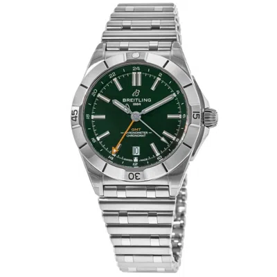Breitling Chronomat Automatic Gmt 40 Green Bay Packers Special Edition Green Dial Stainless Steel Men's Watch 