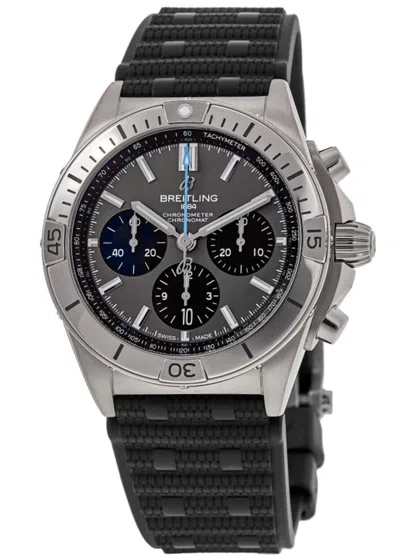 Breitling Chronomat B01 42 Automatic Chronograph Grey Dial Black Rubber Strap Men's Watch Eb0134101m1s1