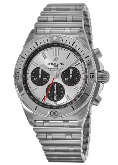 Breitling Chronomat B01 42 Automatic Chronograph Silver Dial Stainless Steel Men's Watch Ab0134101g1a1