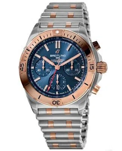Pre-owned Breitling Chronomat B01 42 Blue Chronograph Dial Men's Watch Ub0134101c1u1