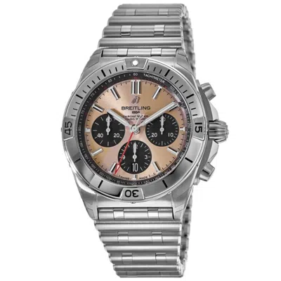 Breitling Chronomat B01 42 Chronograph Copper Dial Steel Men's Watch Ab0134101k1a1 In Multi