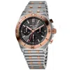 Breitling Chronomat B01 42 Grey Chronograph Dial Rose Gold & Steel Men's Watch Ub0134101b1u1 In Grey
