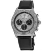 Breitling Chronomat B01 Chronograph Automatic Silver Dial Diamond Bezel Black Rubber Strap Men's Watch Ab01347
