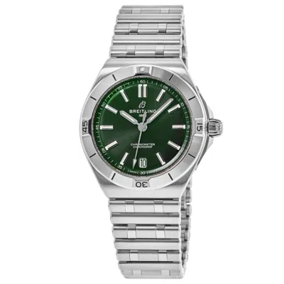 Breitling Chronomat B31 Automatic 40 Green Dial Stainless Steel Men's Watch Ab3114101l1a1 In Transparent