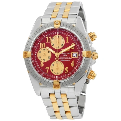 Breitling Chronomat Calibre 13 Chronograph Automatic Men's Watch B1335611/k509.372d In Red   / Champagne / Gold / Gold Tone / Yellow