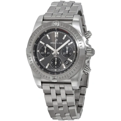 Breitling Chronomat Chronograph Automatic Blackeye Gray Dial Men's Watch Ab0115101f1a1 In Black / Gray