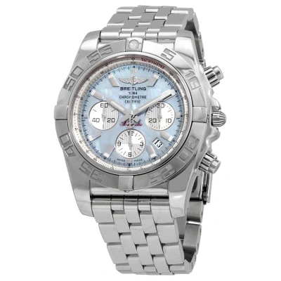 Breitling Chronomat Chronograph Automatic Blue Dial Men's Watch Ab011012/g685.375a In Metallic