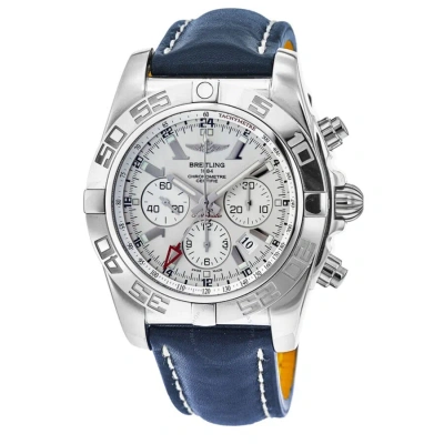 Breitling Chronomat Chronograph Automatic Chronometer Silver Dial Men's Watch Ab041012/g719-101x In Blue