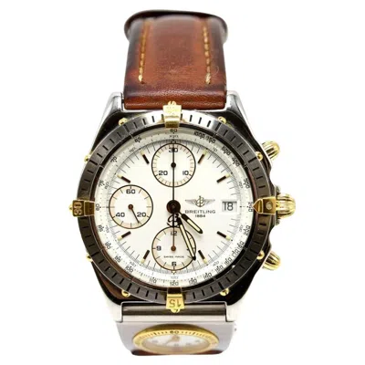 Pre-owned Breitling Chronomat Utc B13048 Two-face 18k And Steel 39mm Watch In Multi