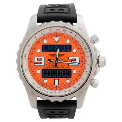 Pre-owned Breitling 's Chronospace A78365, Rare Reference, 48mm Case, Orange Dial, Full Set