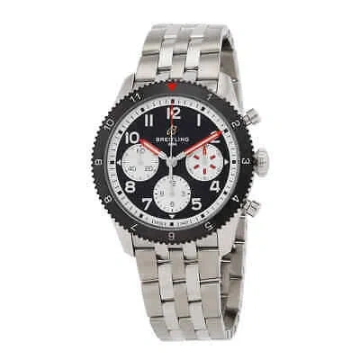 Pre-owned Breitling Classic Avi Chronograph Automatic Black Dial Men's Watch Y233801a1b1a1