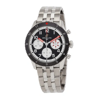 Breitling Classic Avi Chronograph Automatic Black Dial Men's Watch Y233801a1b1a1 In Red   / Black
