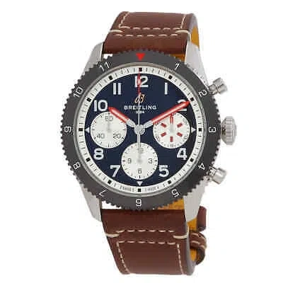 Pre-owned Breitling Classic Avi Chronograph Automatic Black Dial Men's Watch Y233801a1b1x1