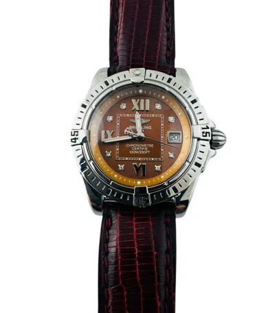 Pre-owned Breitling Cockpit Ladies Watch A71356 Bronze Diamond Dial #23247 In Multi