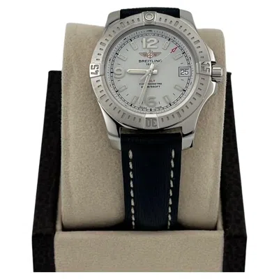 Pre-owned Breitling Colt 36 A74389 36mm White Dial Stainless Steel Box Papers