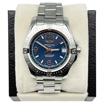 Pre-owned Breitling Colt A74389 36mm Blue Dial Stainless Steel Box Booklet