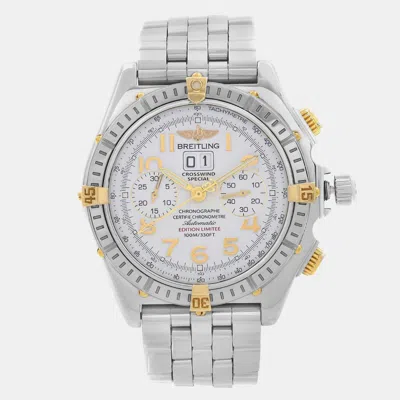 Pre-owned Breitling Crosswind Limited Steel White Dial Automatic Watch 44 Mm
