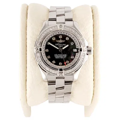 Pre-owned Breitling Custom Ladies  Tahitian A77380 Diamond Watch In Multi