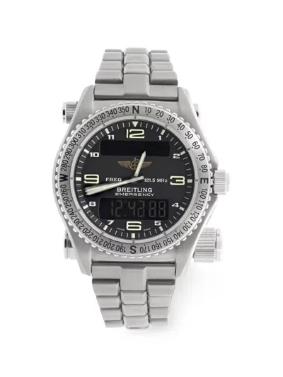 Pre-owned Breitling Emergency Titanium 43mm Watch In Black