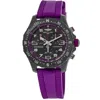 Breitling Endurance Pro 38 Quartz Chronograph Black Dial Breitlight Purple Rubber Strap Unisex Watch X83310f61 In Black