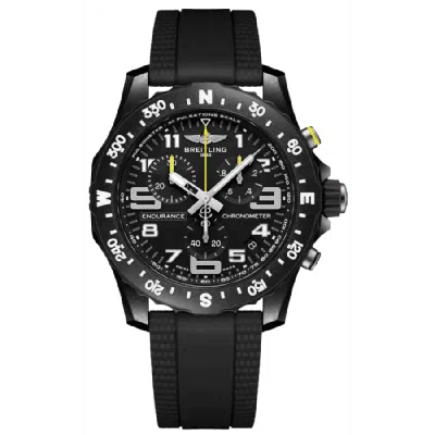 Breitling Endurance Pro 44 Chronograph Black Dial Rubber Strap Men's Watch X82310e51b1s2