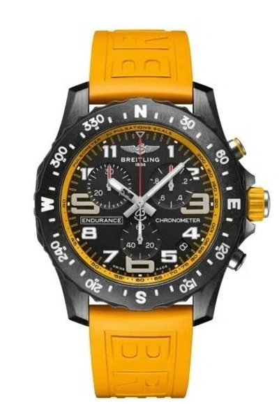 Pre-owned Breitling Endurance Pro 44 Mm Chronometer Superquartz Watch Yellow X82310a41b1s1