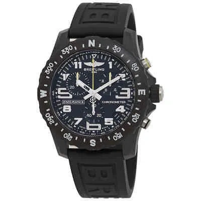 Pre-owned Breitling Endurance Pro Chronograph Quartz Chronometer Black Dial Men's Watch