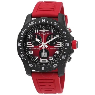 Breitling Endurance Pro Chronograph Quartz Chronometer Red Dial Men's Watch X823109a1k1s1 In Black
