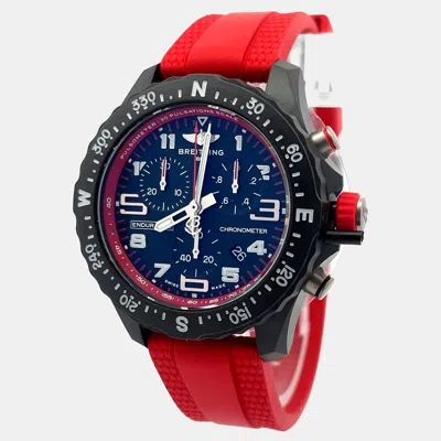 Pre-owned Breitling Endurance Pro X83310d91b2s1 Quartz Blue Breitlight Men's Wristwatch 38 Mm