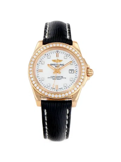 Pre-owned Breitling Galactic 32mm Watch In White
