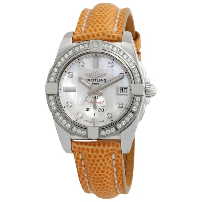 Breitling Galactic 36 Automatic Diamond Ladies Watch A3733053/a717.118z.a16ba.1 In Orange