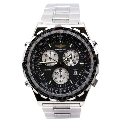 Pre-owned Breitling Jupiter Pilot A59028 Stainless Steel Black Dial Quartz Watch