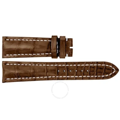 Breitling Men's 22 Mm Alligator Leather Watch Band 1017p In Brown