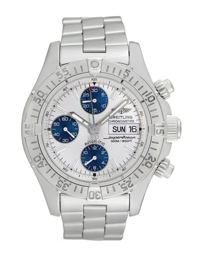 Breitling Men's Chrono Superocean Watch In Silver