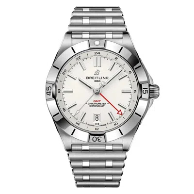 Breitling Men's Chronomat White Dial Watch In Silver