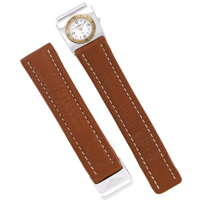 Breitling Men's Leather Watch Band With Second Time Zone Attachment B6107211/b102.155x.a18d In Brown