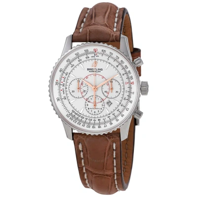 Breitling Montbrillant Chronograph Automatic Silver Dial Men's Watch A4137012/g634.722p.a18ba In Brown
