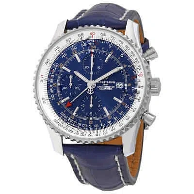 Pre-owned Breitling Navitimer 1 Chronograph Gmt 46 Automatic Blue Dial Watch A24322121c2p1