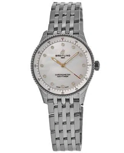 Pre-owned Breitling Navitimer 32 Mother Of Pearl Diamond Women's Watch A77320e61a2a1
