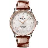 Breitling Navitimer 32 Quartz Mother Of Pearl Diamond Dial 18k Rose Gold Leather Strap Women's Watch U77320e61 In Multi
