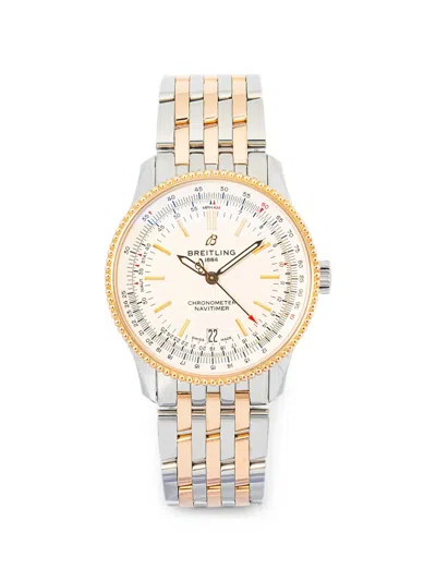 Pre-owned Breitling Navitimer 35mm Watch In Neutral