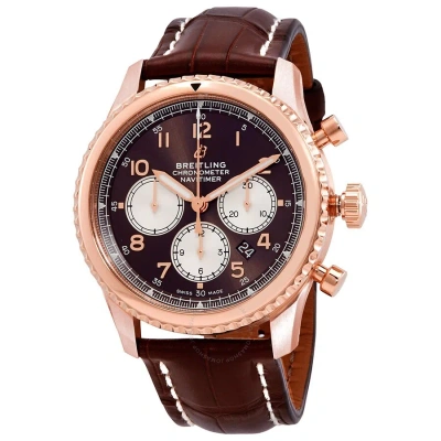 Breitling Navitimer 8 Chronograph Automatic Chronometer 18kt Rose Gold Men's Watch Rb0117131q1p1 In Brown