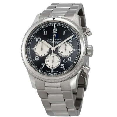 Breitling Navitimer 8 Chronograph Automatic Chronometer Black Dial Men's Watch Ab0117131b1a1 In Metallic