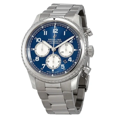 Breitling Navitimer 8 Chronograph Automatic Chronometer Blue Dial Men's Watch Ab0117131c1a1 In Metallic