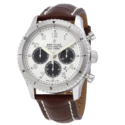 Breitling Navitimer 8 Chronograph Automatic Chronometer Silver Dial Men's Watch Ab01171a1g1p1 In Brown
